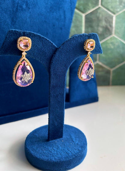 Teardrop Gemstone Doublet Earrings