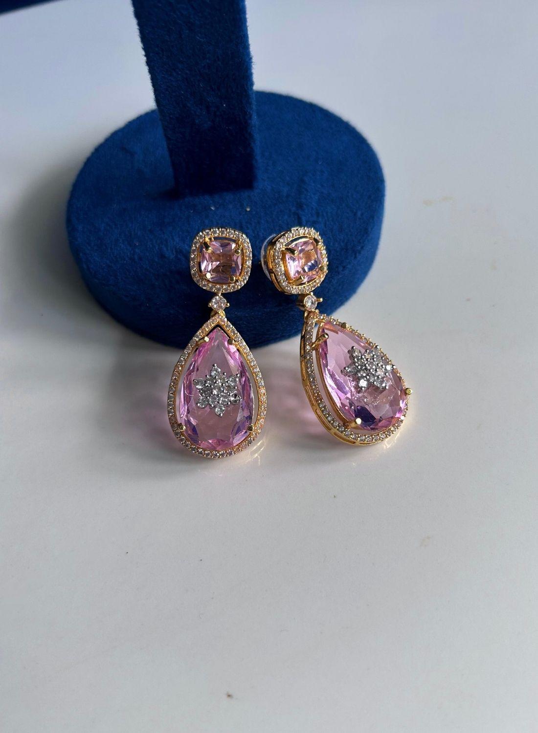 Teardrop Gemstone Doublet Earrings