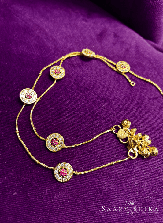 Diamond Round Anklet