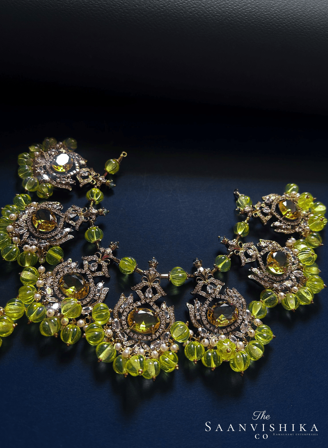 Grand Victorian Beads Necklace and Earrings