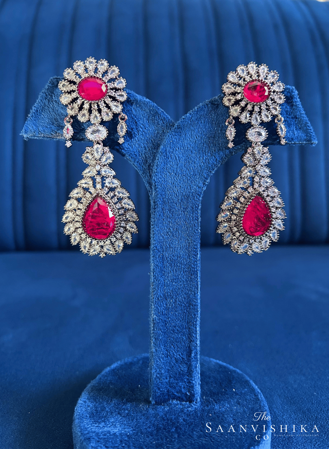 Doublet Earrings (Ruby Red)