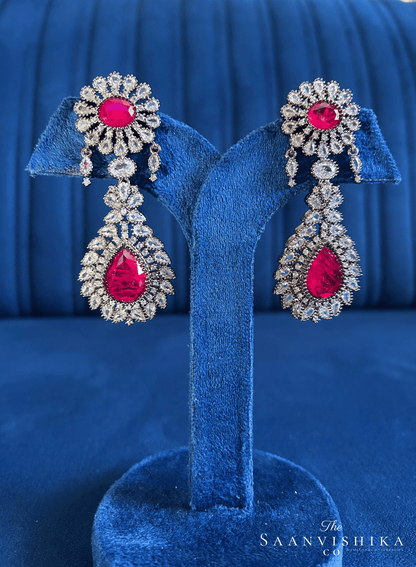 Doublet Earrings (Ruby Red)