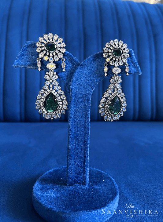 Doublet Earrings (Emerald Green)