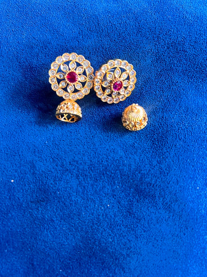 Panchloha Jhumka Green