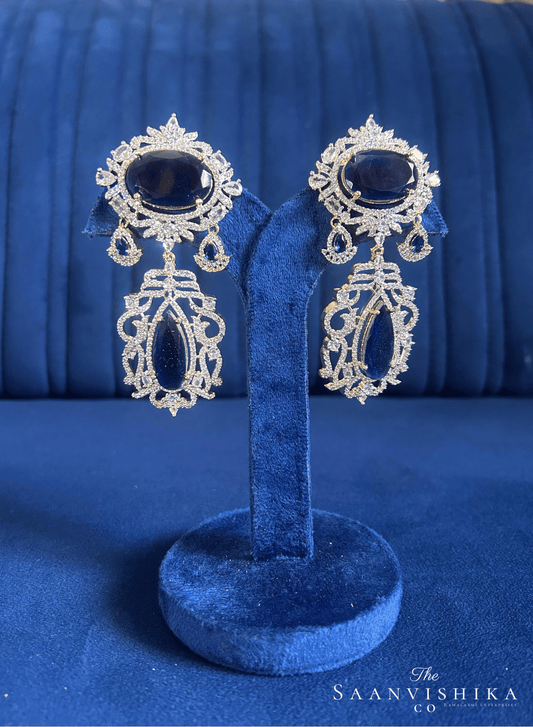 Large Uncut Gemstone Earrings (Violet)