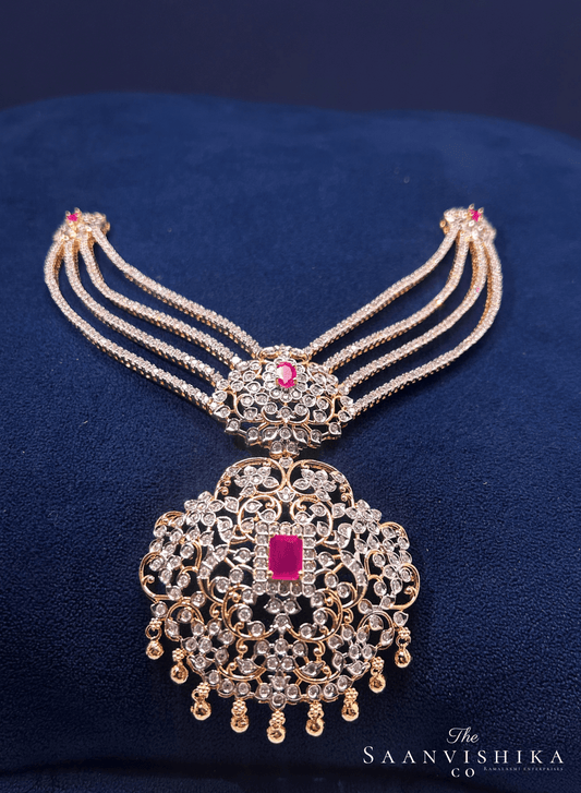 Ruby Rani Necklace with Earrings