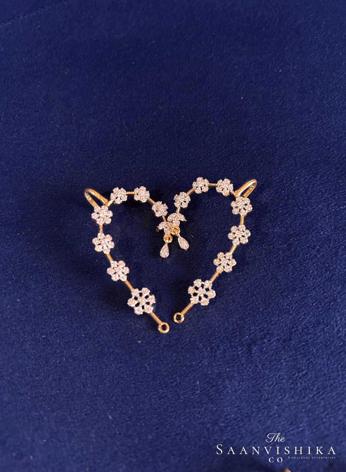 Multi Floral American Diamond Earcuffs