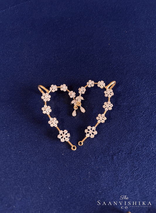 Multi Floral American Diamond Earcuffs
