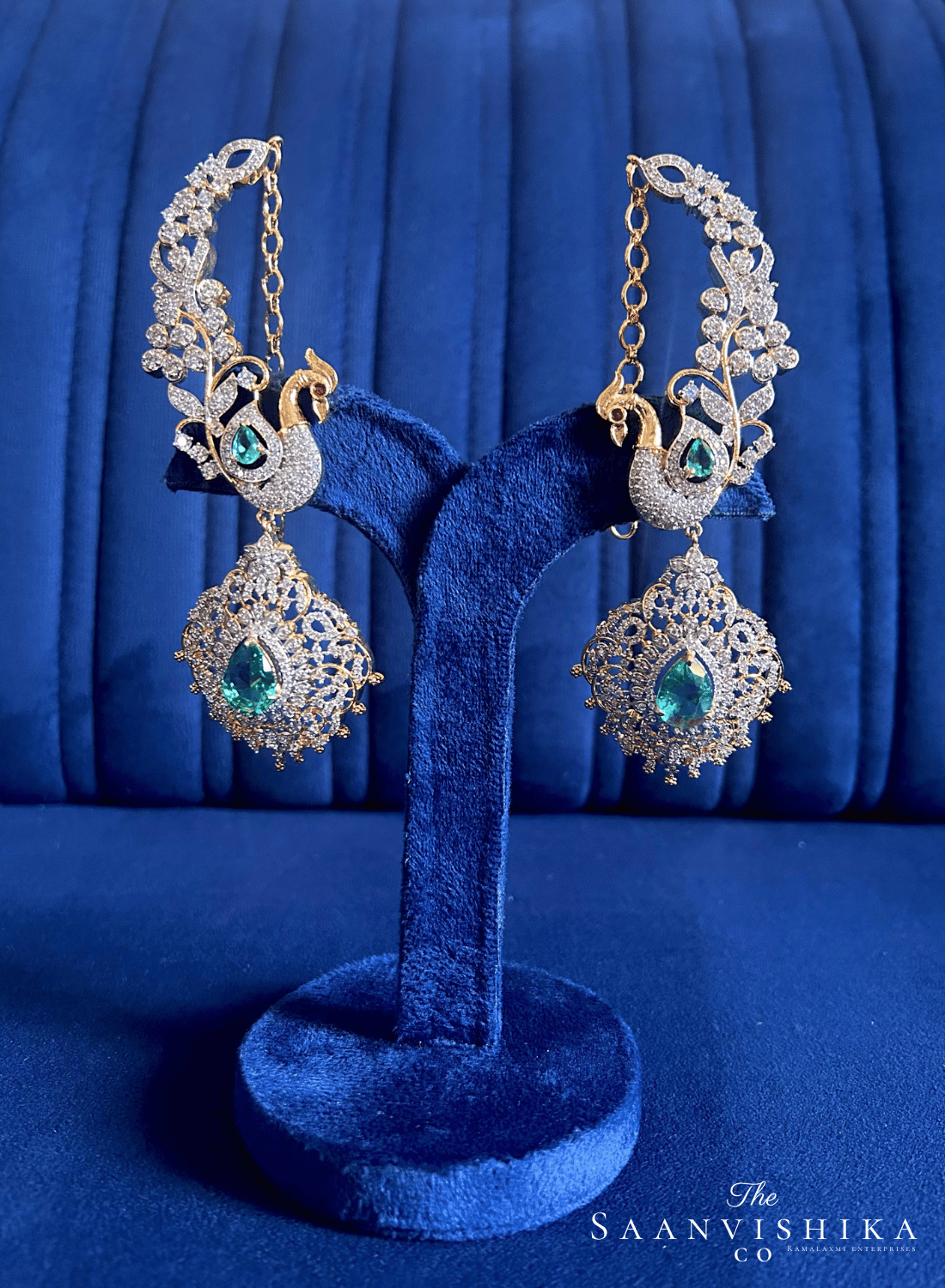 Bridal Peacock Earcuffs