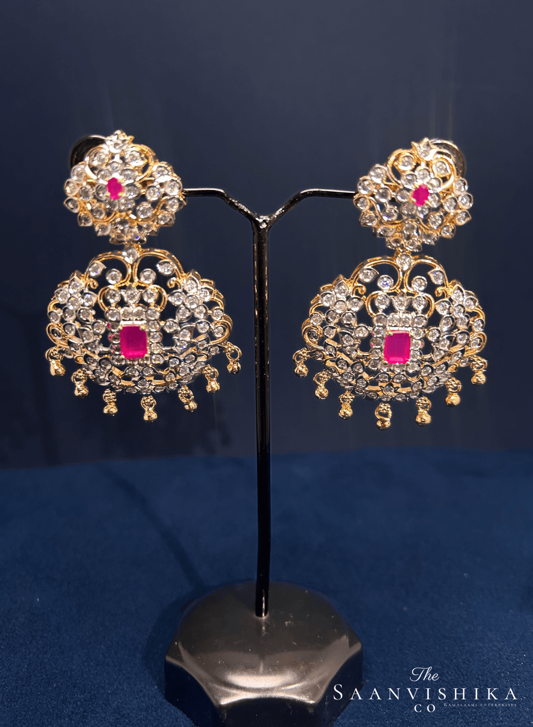 Ruby Rani Necklace with Earrings