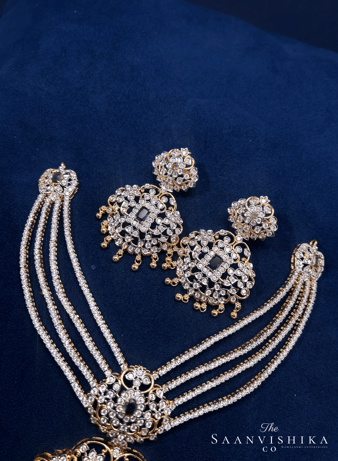Purple rani Necklace  with Earrings