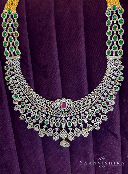 Grand Droplet Haram Multi Color with Earrings
