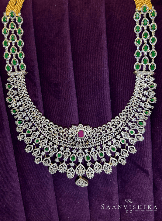 Grand Droplet Haram Multi Color with Earrings