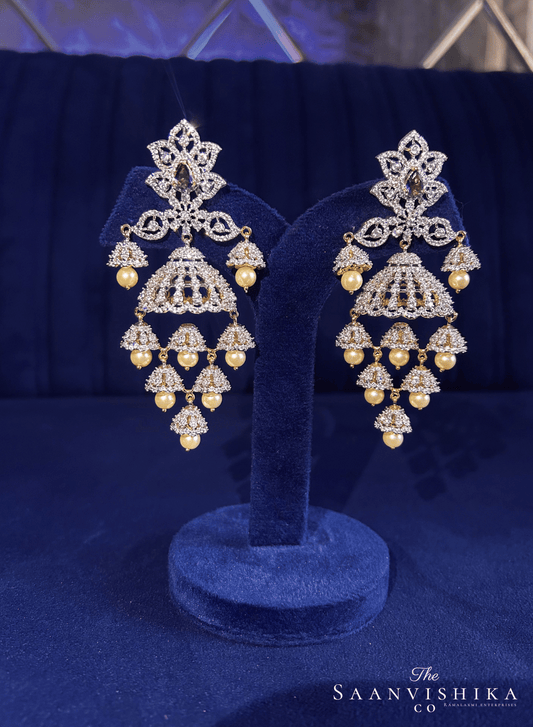 GJ Bridal Pearl Jhumka (Purple)