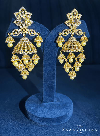 Bridal Pearl Jhumka (Purple)