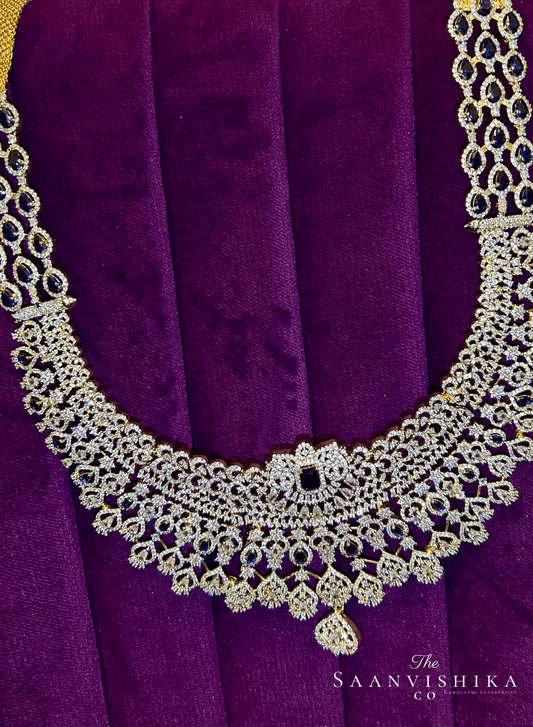 Grand Droplet Haram Purple with Earrings