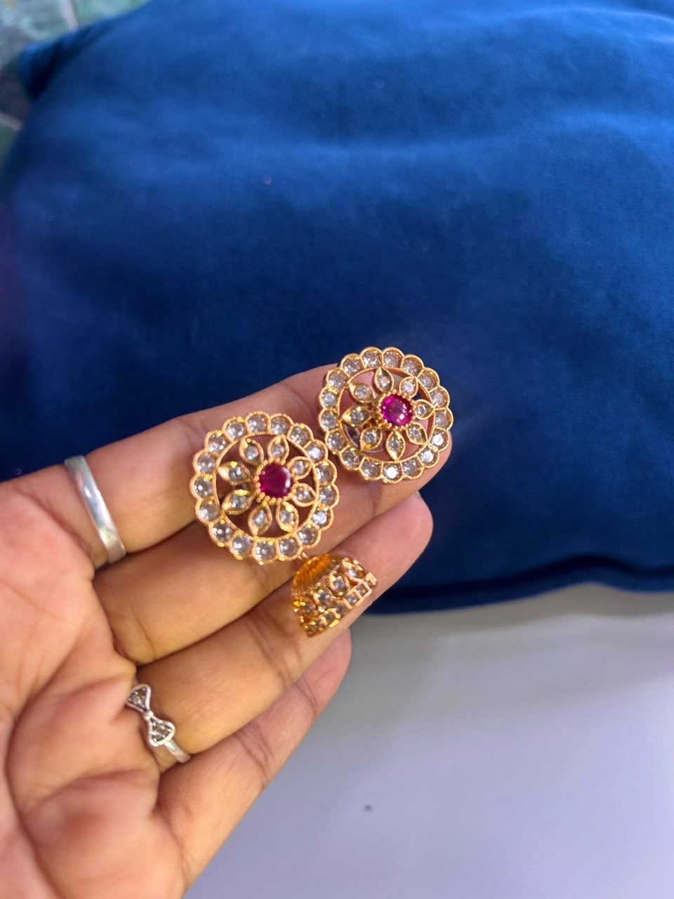 Panchloha Jhumka Green