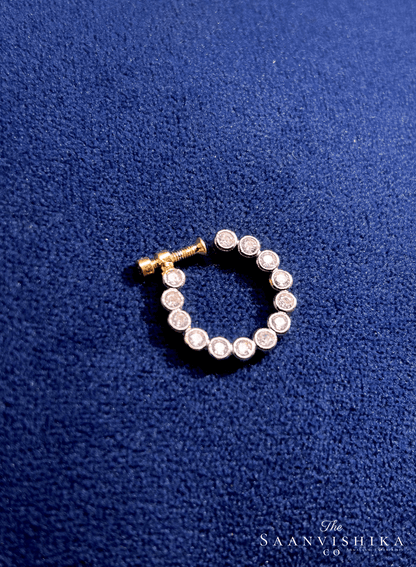 Simple Single Diamond Nose Pin