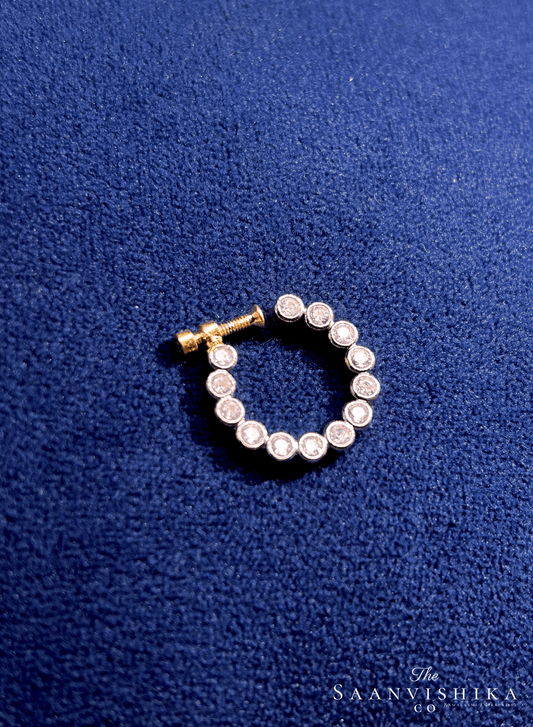 Simple Single Diamond Nose Pin