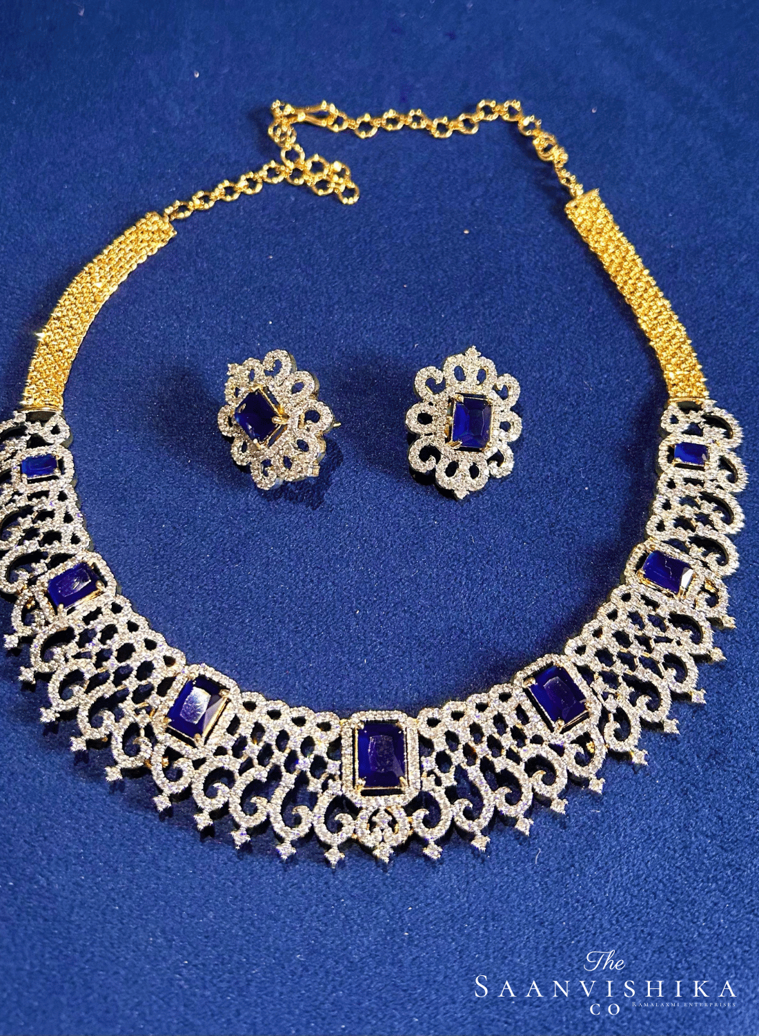 American Diamond Kante with Gemstones Violet