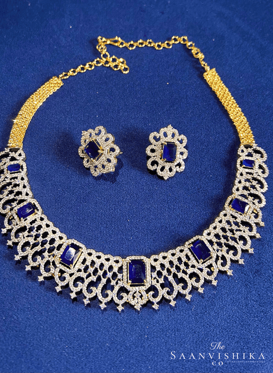 American Diamond Kante with Gemstones Violet