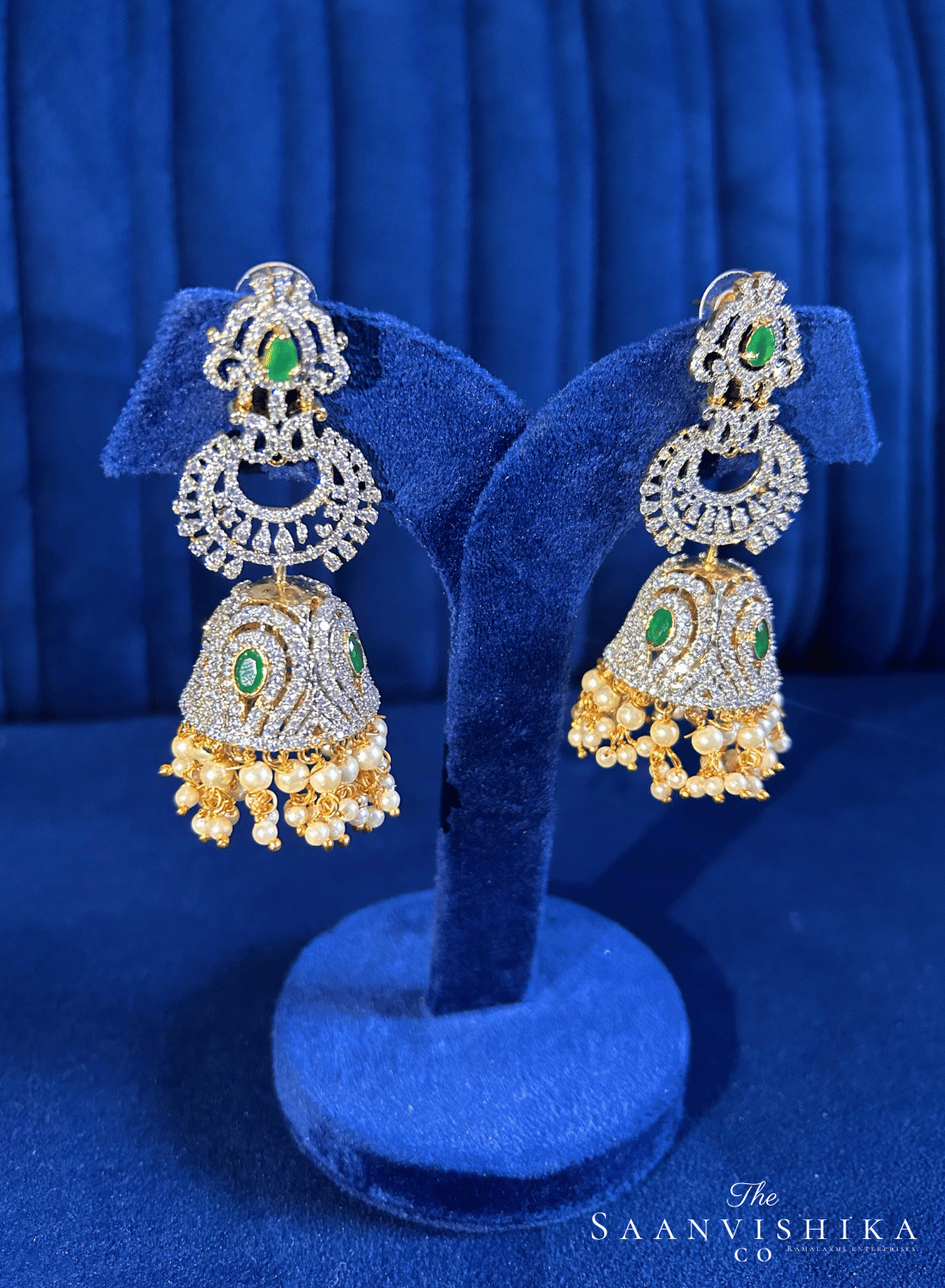 Grand Designer Pearls Jhumka Earrings