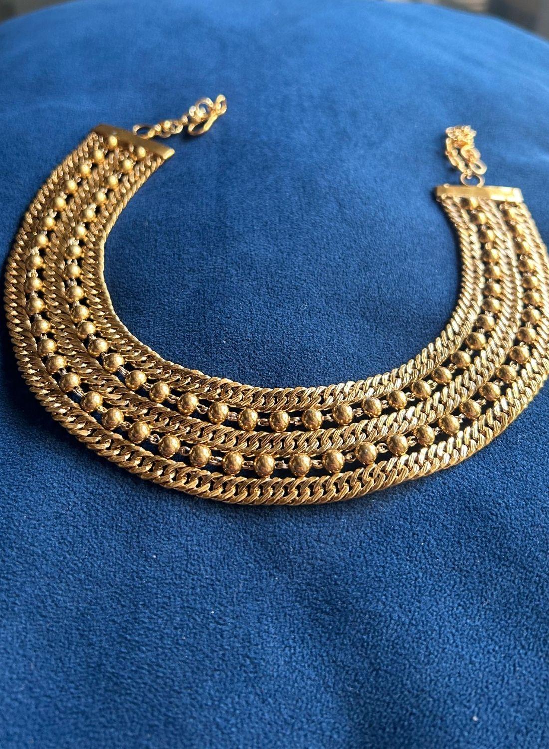 Gold Jalebi Necklace