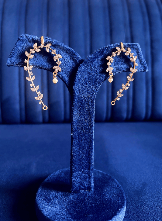 Simple Designer CZ Diamond Earcuffs