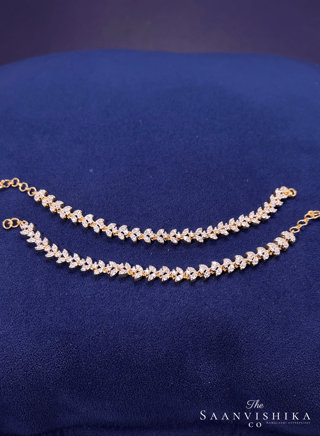 Leaf Diamond Replica Long Earchain