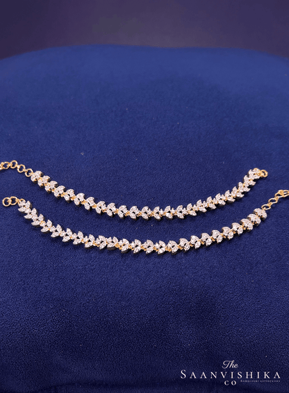 Leaf Diamond Replica Long Earchain
