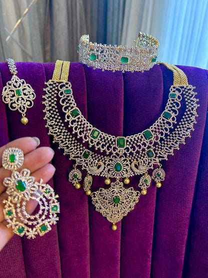Grand diamond replica bridal combo set