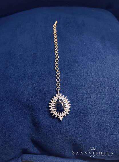 Uncut Diamond Bridal Tikka (Violet)