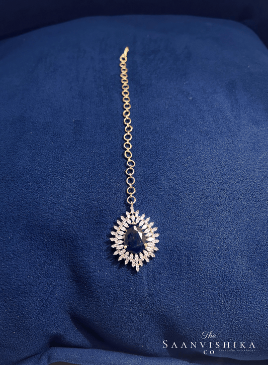 Uncut Diamond Bridal Tikka (Violet)