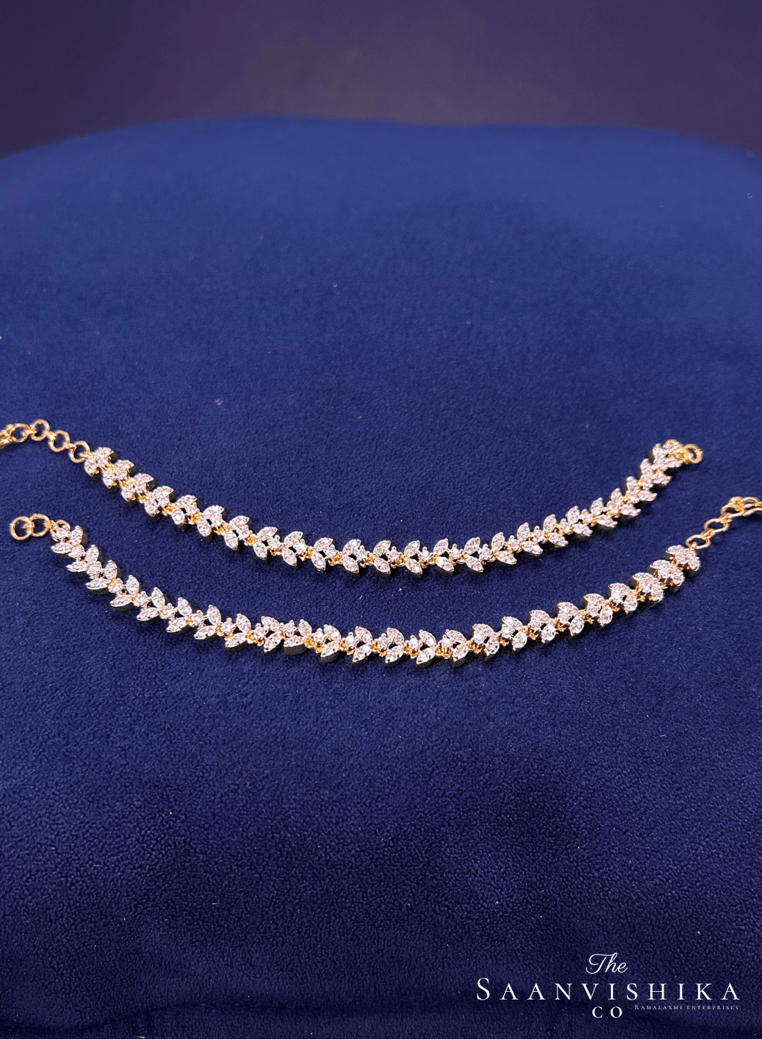 Leaf Diamond Replica Long Earchain