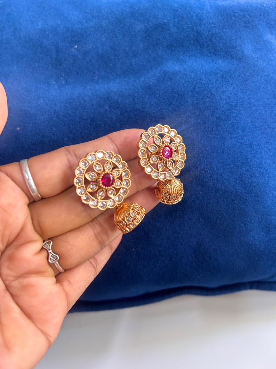 Panchloha Jhumka Green