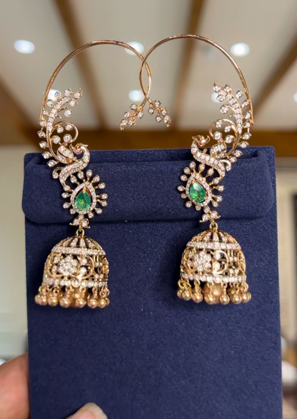 Designer Swan Jhumka Earcuffs