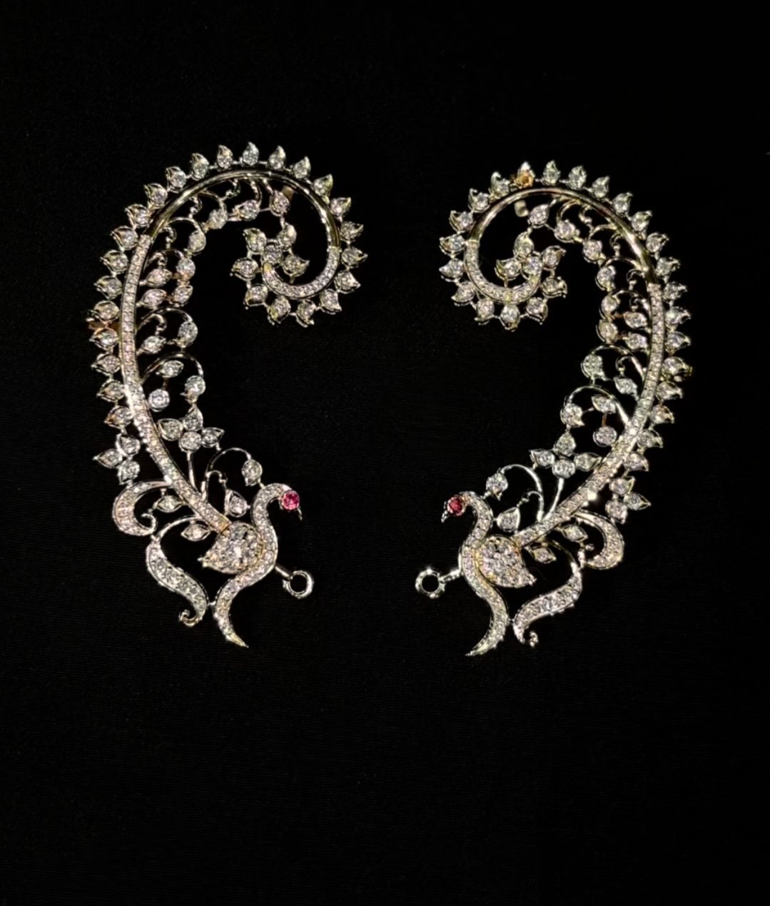Designer Swan Earcuffs