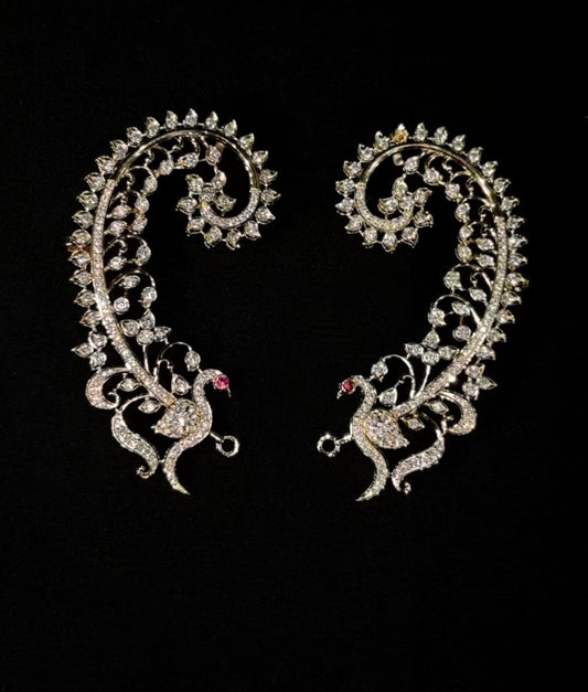Designer Swan Earcuffs