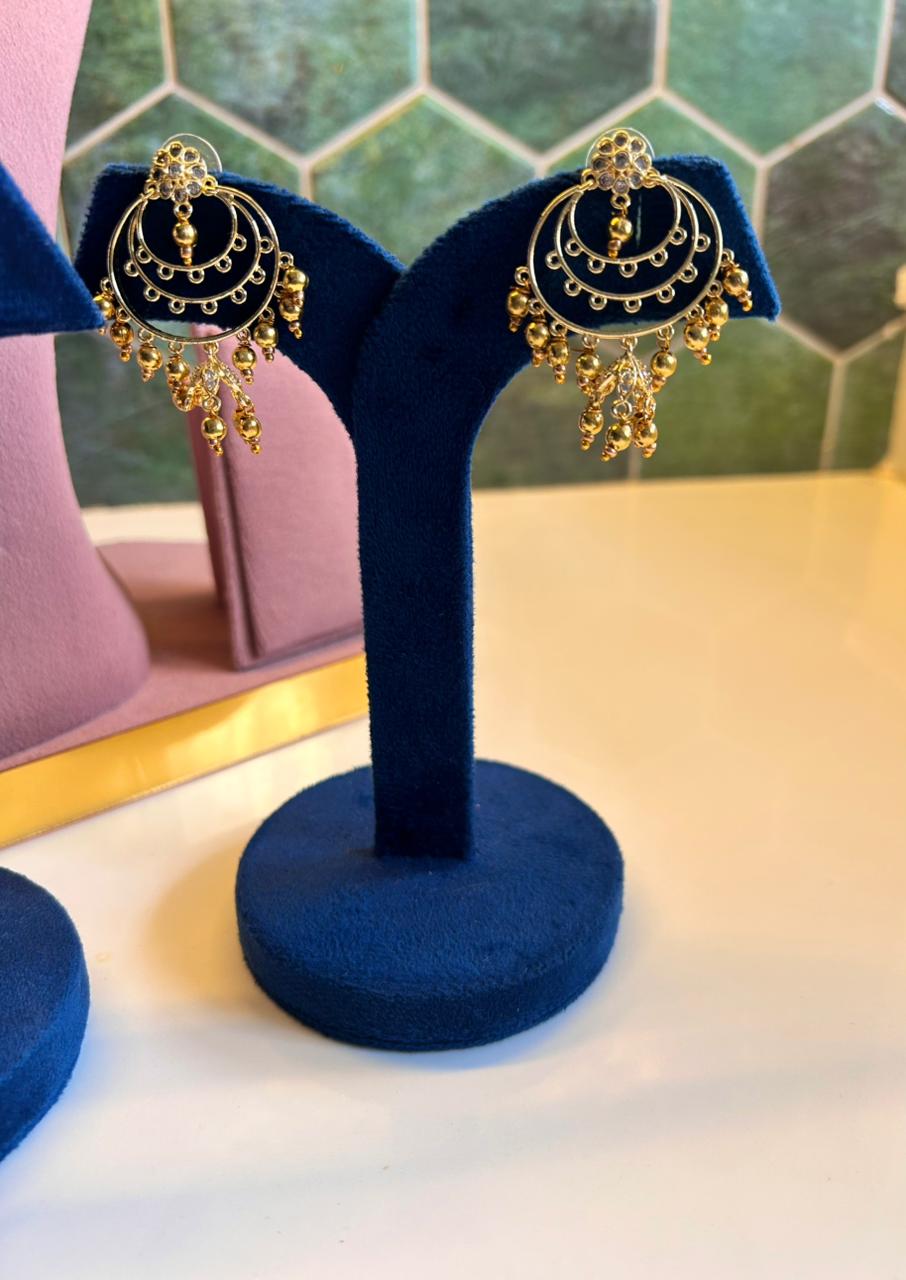 Micro Bead Chandbali (Gold)