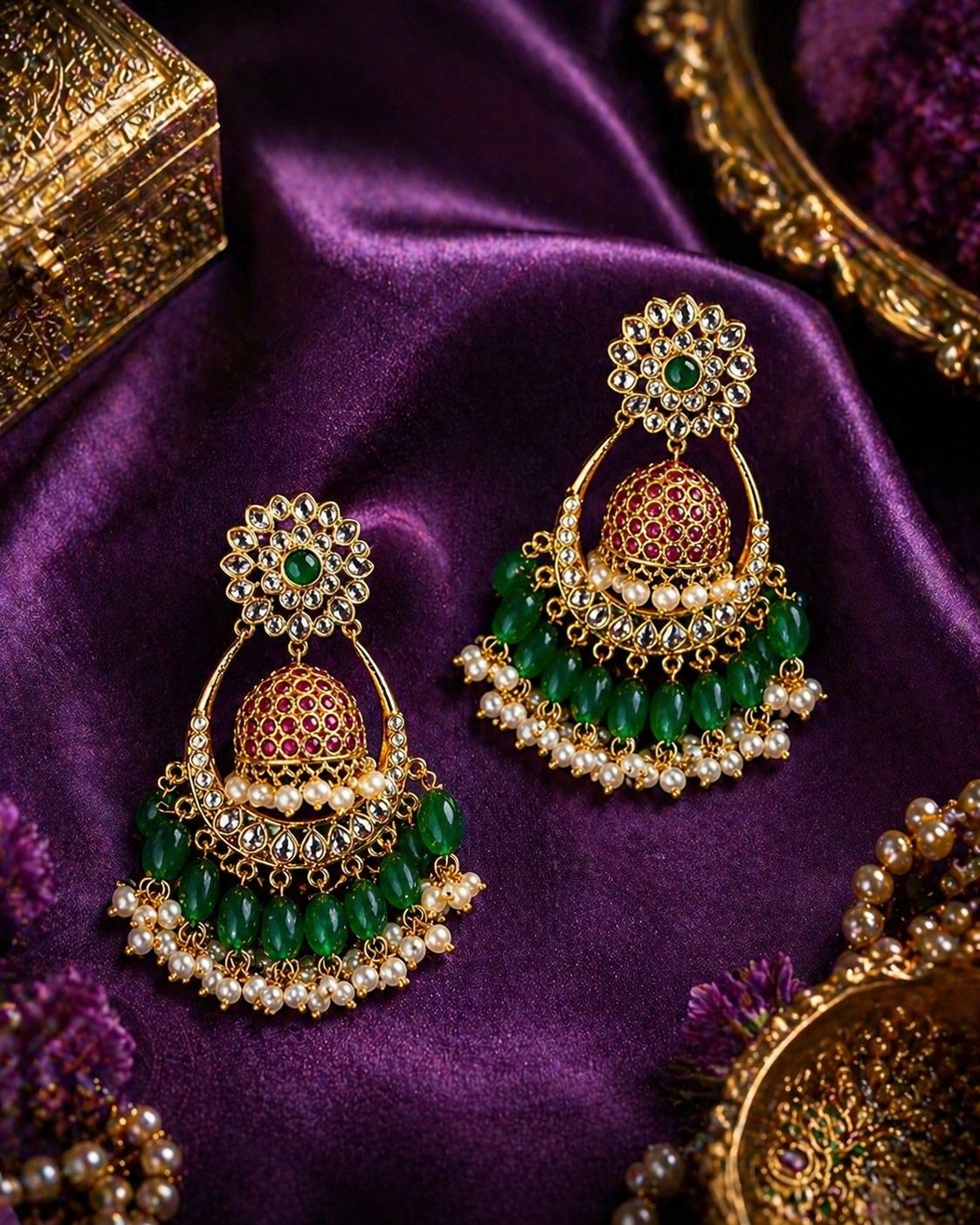 Grand Beads Jhumka Chandbali