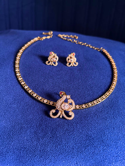 Victorian Swan Kanti with pednant set