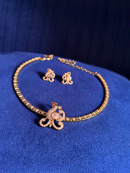 Victorian Swan Kanti with pednant set