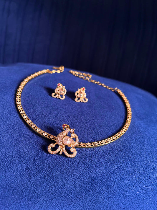 Victorian Swan Kanti with pednant set