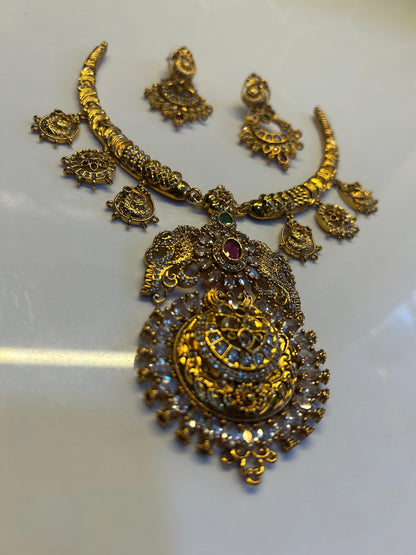 Micro Gold Designer Parrot Necklace
