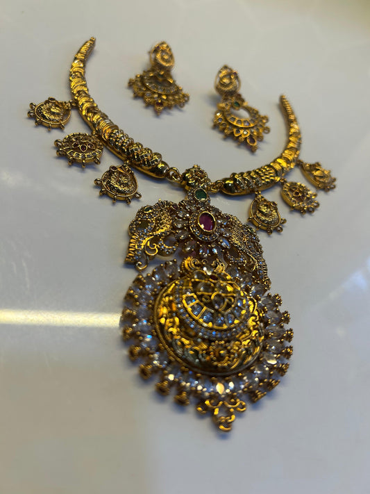 Micro Gold Designer Parrot Necklace