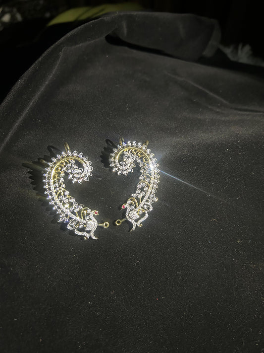 Designer Swan Earcuffs