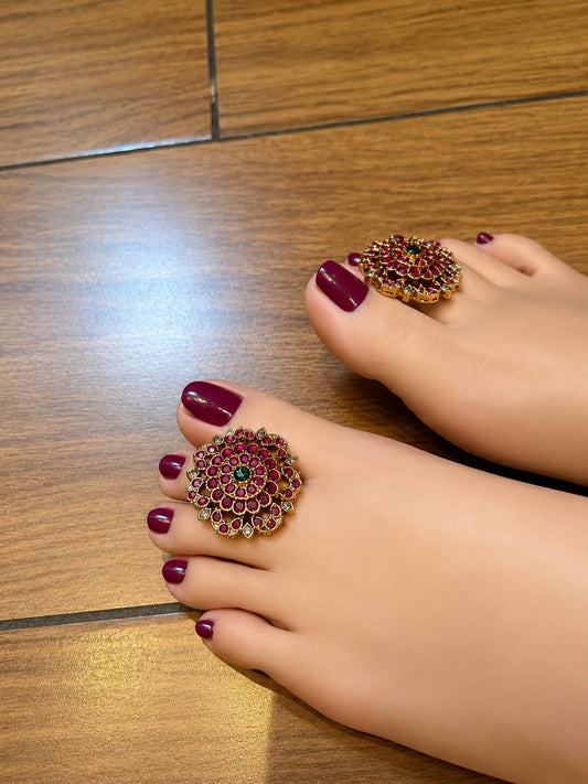 Ruby Toe rings