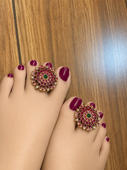 Ruby Toe rings