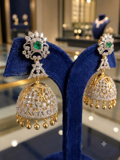 Emerald Screwback Jhumka