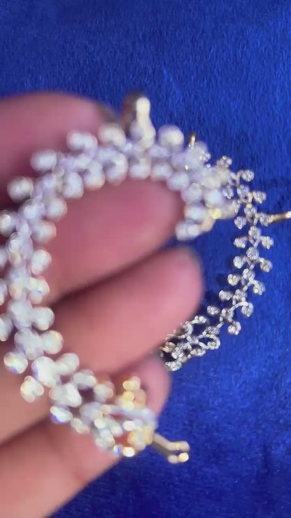 Diamond Look Swan Designer Earcuffs (White Diamonds)
